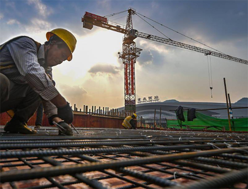 重慶西站建筑加固現(xiàn)場